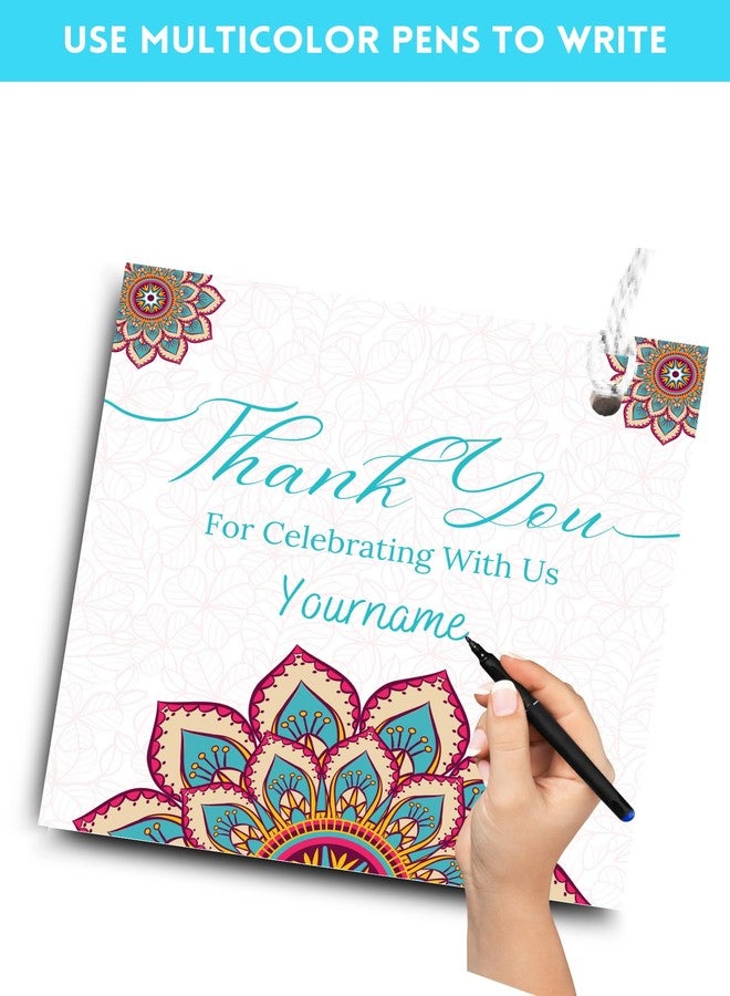 Yellow Nuts Gift Tags for Presents with String 40 Pcs Thank You Tags for Return Gifts Cards with Name Wedding Anniversary Birthday - Image 3